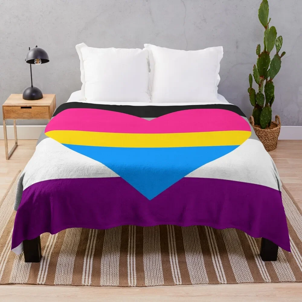 

Ace and panromantic Throw Blanket Thermal Plush Camping Luxury St Blankets