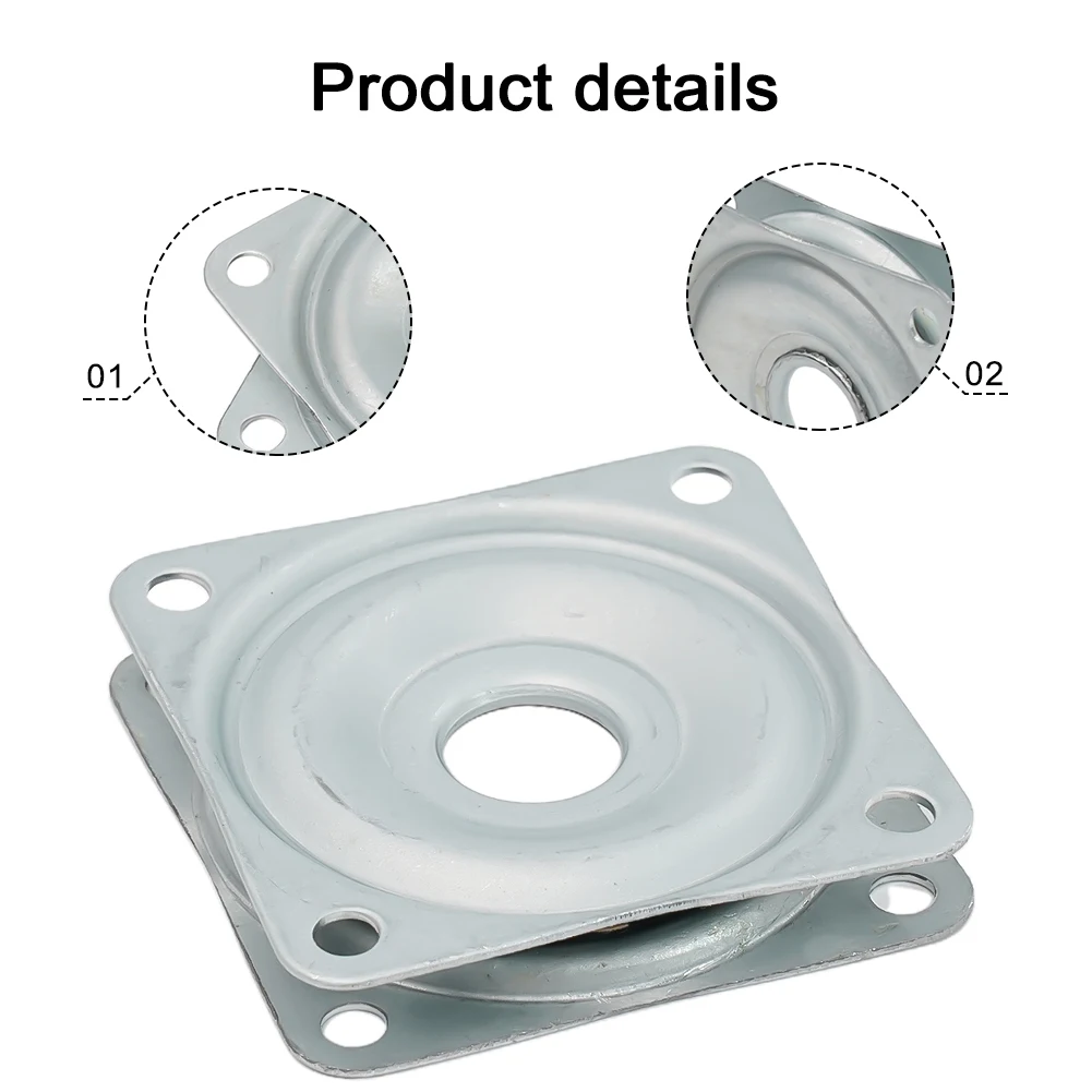 

2/3/4/6 Inch Steel Square Lazy Susan 360Degree Rotating Rolling Bearing Turntable 300 Lbs Bearings Plate With Screws