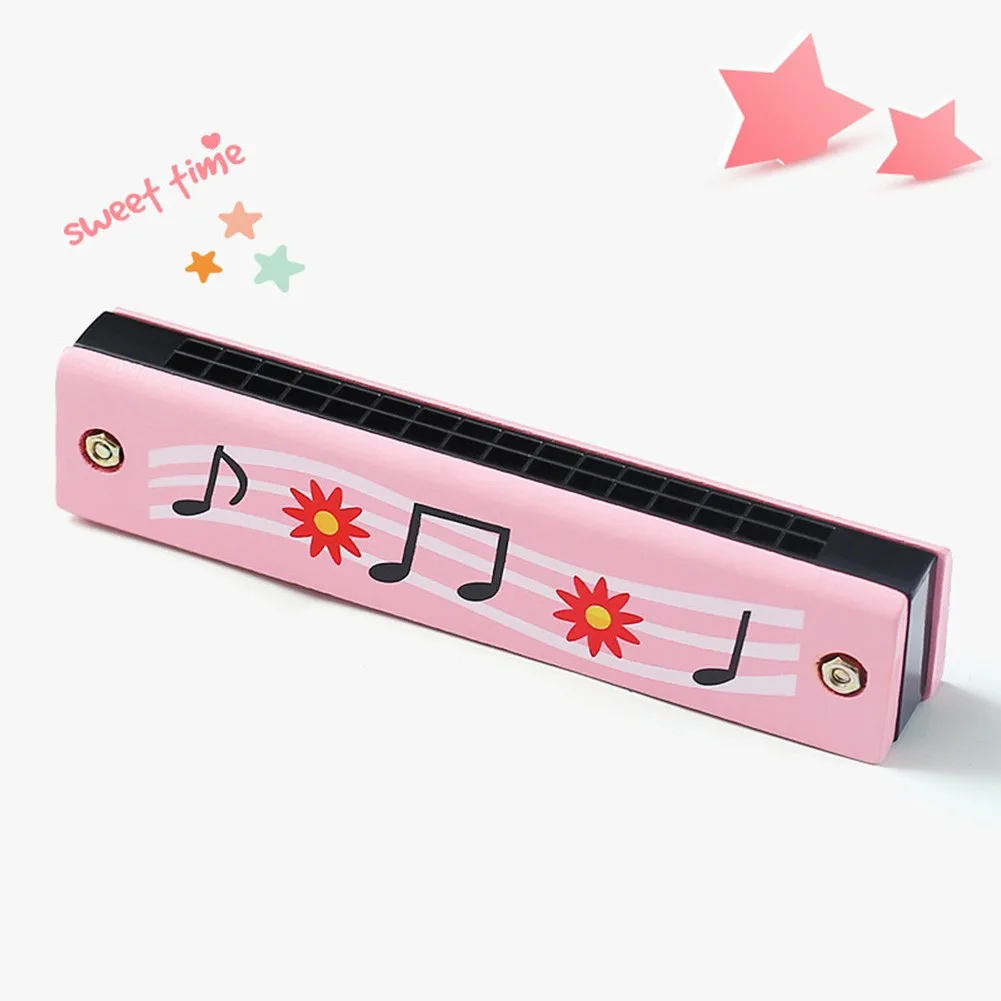 16 Holes Harmonica Mouth Organ Kids Exquisite Light-weight Design Wooden-Harmonica Designed Educational Toy Harmonica