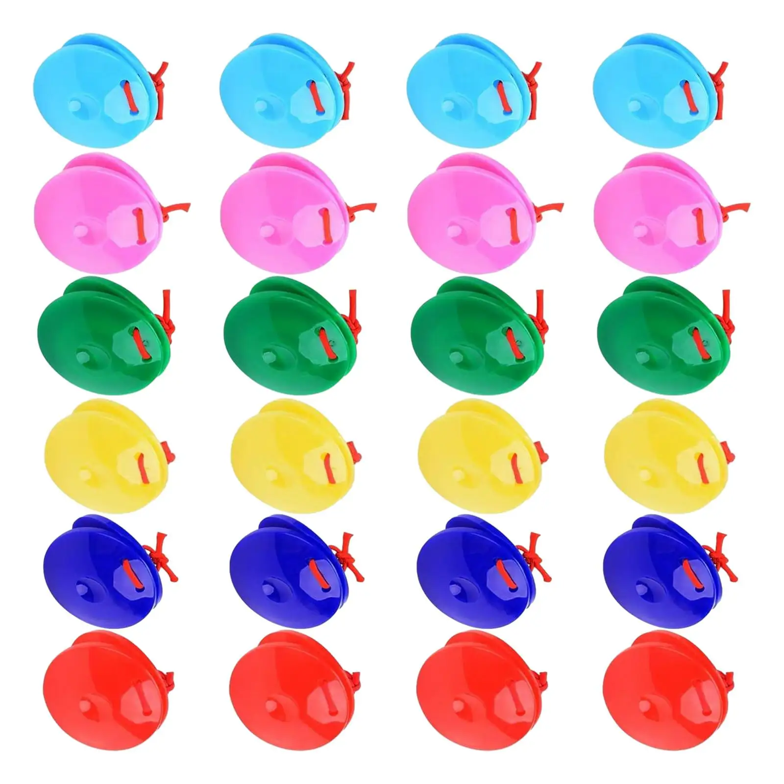 24x Wooden Castanets Musical Instruments Early Education Toys Toys Colorful Musical Castanets for Children Boys Girls Baby Kids