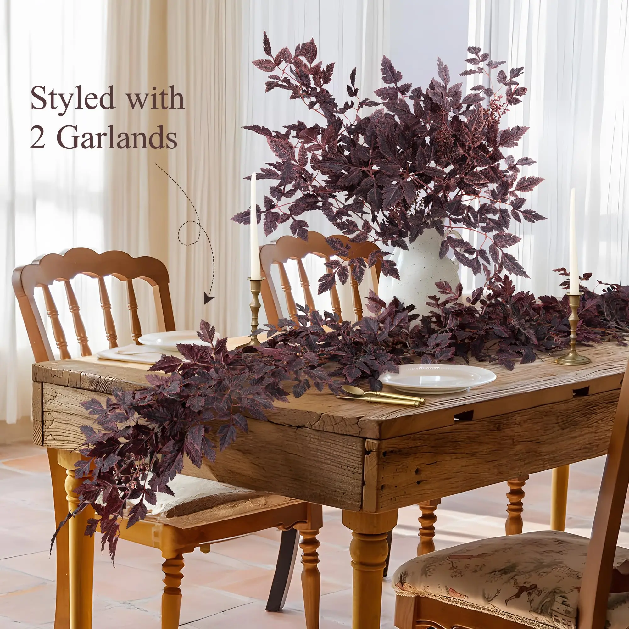 Plum Cimicifuga Seeded Garland 3