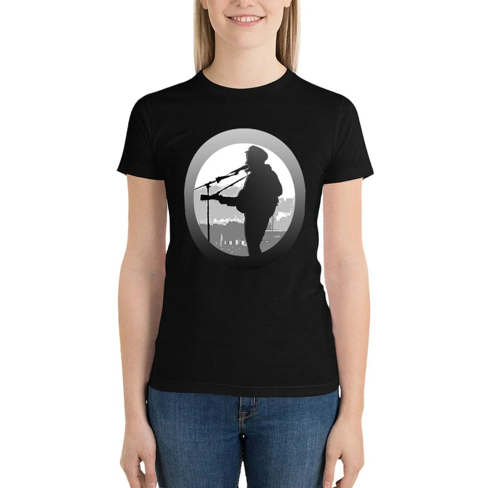 

Cinnamon Sillouette T-Shirt graphics summer top summer clothes workout shirts for Women loose fit