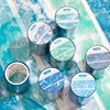 2M/Roll 5cm Sea Wave PET Tape Laser Blue Masking Tapes For Sticker Scrapbooking Journal Aesthetic Stationery Supplies 2