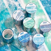 2M/Roll 5cm Sea Wave PET Tape Laser Blue Masking Tapes For Sticker Scrapbooking Journal Aesthetic Stationery Supplies 2