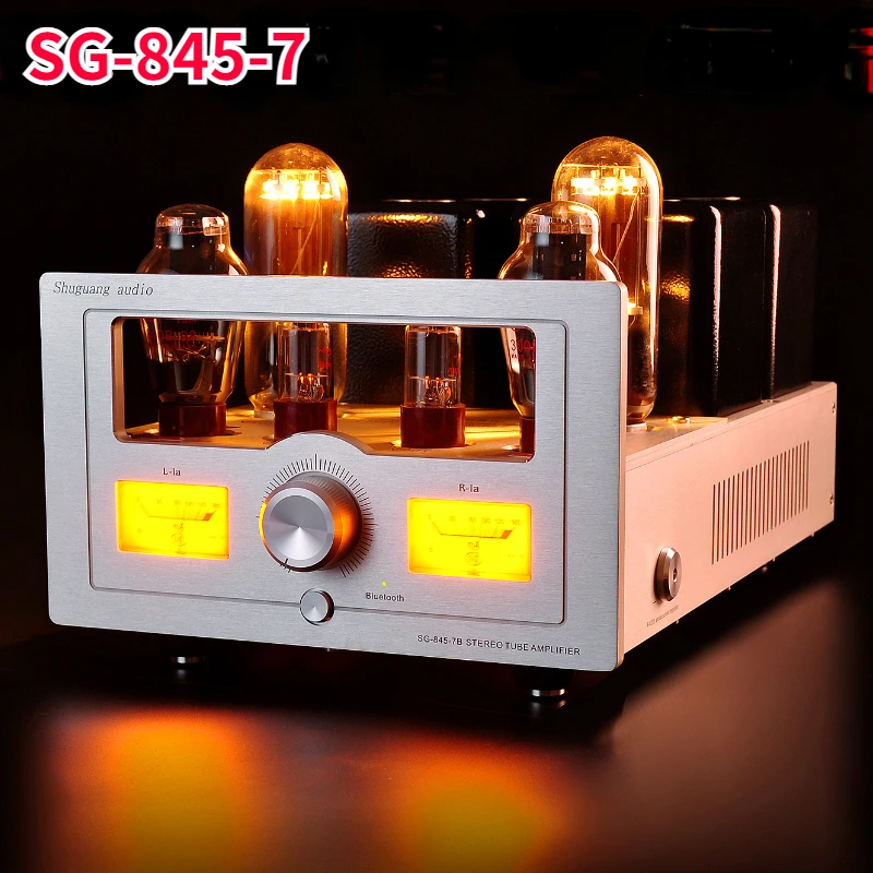 

Shuguang Audio SG-845-7B Stereo Tube Amplifier Tube Amp with Bluetooth Rated 21W+21W High-Fidelity