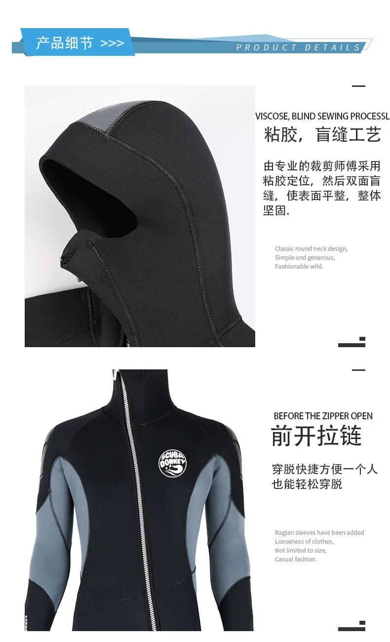 5MM Wetsuit Premium Neoprene Men Scuba Diving and Snorkeling Spearfishing Keep Warm Wetsuits Women Swimming Surfing Diving Suit