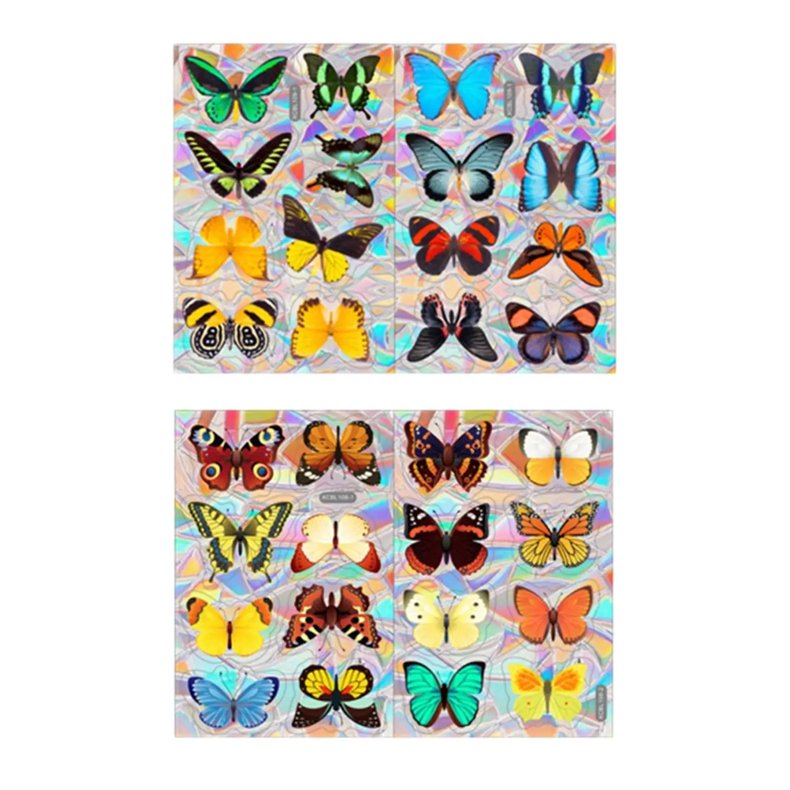 

Rainbow Window Cling Prevent Birds Strikes Butterfly Colorful Window Sticker