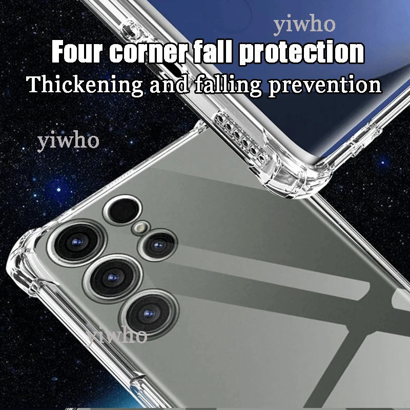 Shockproof Clear Silicone Soft Back Phone Case Cover