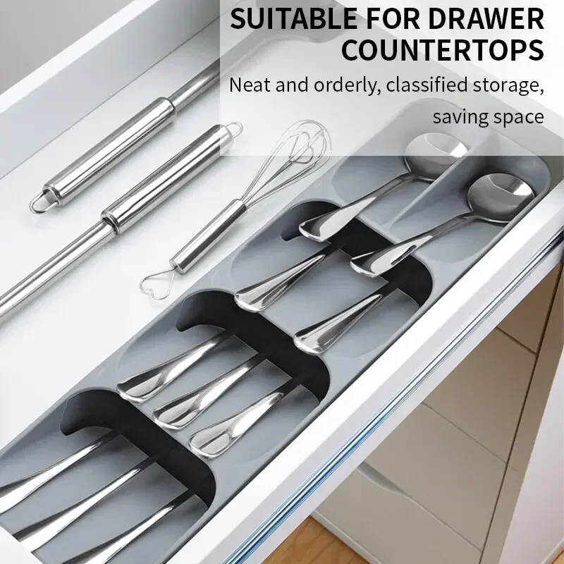 Multipurpose Practical Drawer Organizer Knives Separation Finishing Storage Box Knife Organizer Kitchen Accessories High Quality 5