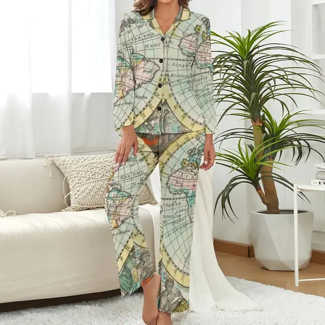 Map Print Lounge Pants - Women - Ready-to-Wear