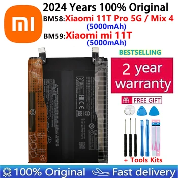 2024 Years 100% Original Battery BM59 For Xiaomi 11T Mi 11T, BM58 For Xiaomi Mi 11T Pro Mi Mix 4 Mix4 Batteries Fast Shipping