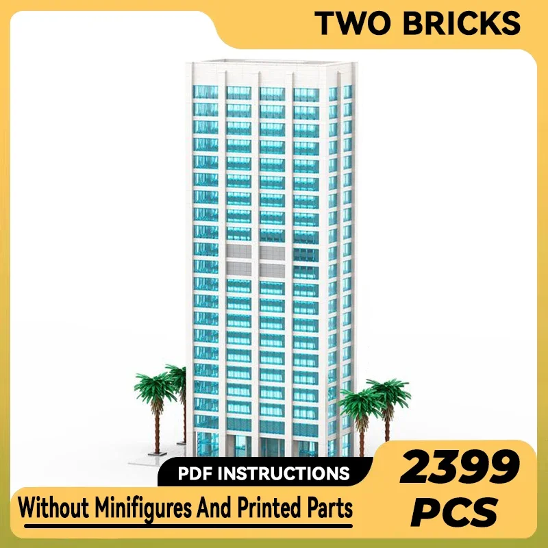 

Street View Model Moc Building Bricks 180 E Broad Office Tower Technology Modular Blocks Gifts Christmas Toys DIY Sets Assembly