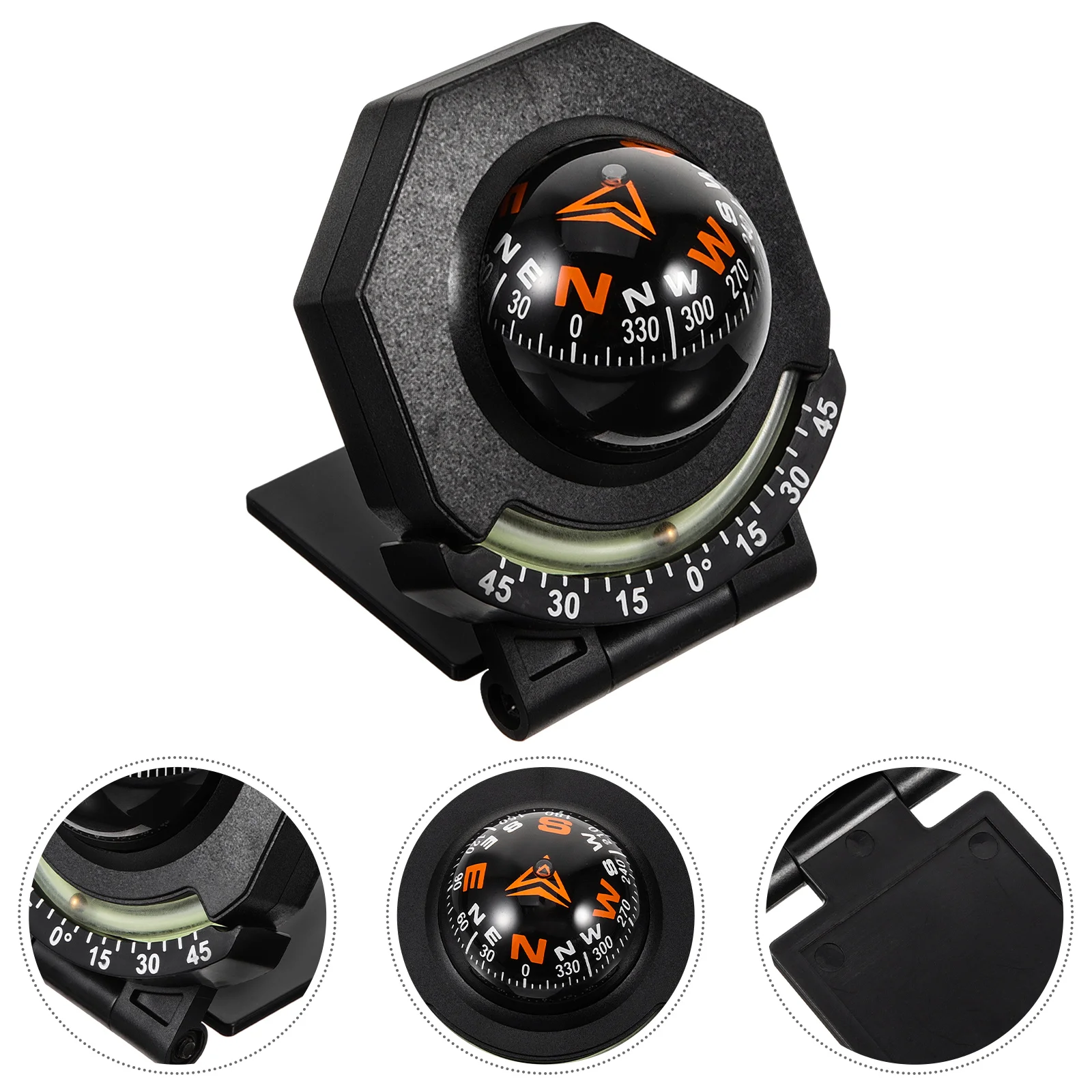 

Car Compass Ball Shaped Variable Navigation Dashboard Car Compass Direction Pointing Guide For Outdoor Car Boat Cycling Hiking