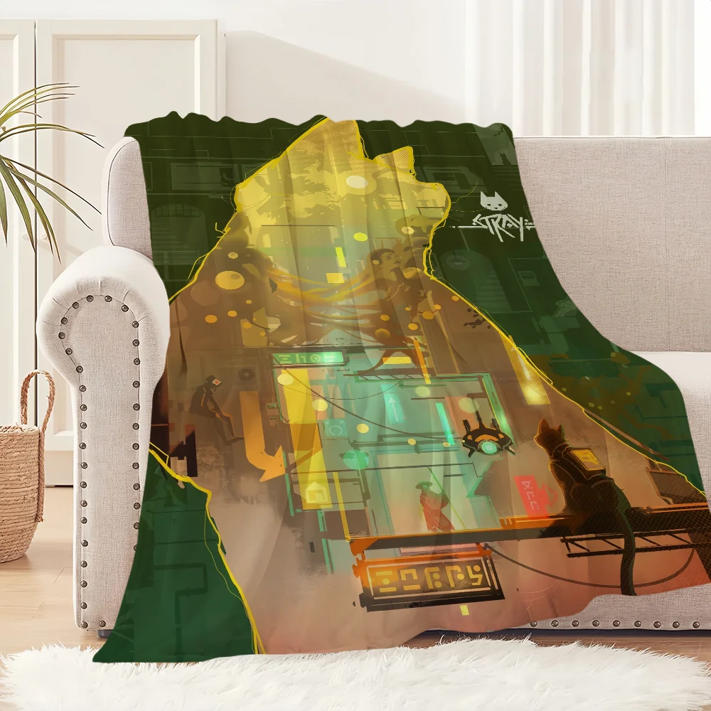 Game S-Stray Cat Blanket Plush Nap Sofa rug for Living Room Warm Office Bedroom Birthday Home Travel Kid Gifts 2