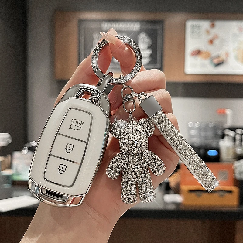 

TPU Car Remote Key Case Cover Shell For Hyundai Ix35 KONA Encino Santa Fe TM I30 2019 2018 Solaris Azera Elantra Grandeur