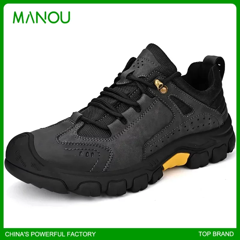 

Comfortable Men Trekking Sneakers Male Shoes Waterproof Rubber Sole High Quality Hiking Shoes Wear-resistant Non-Slip