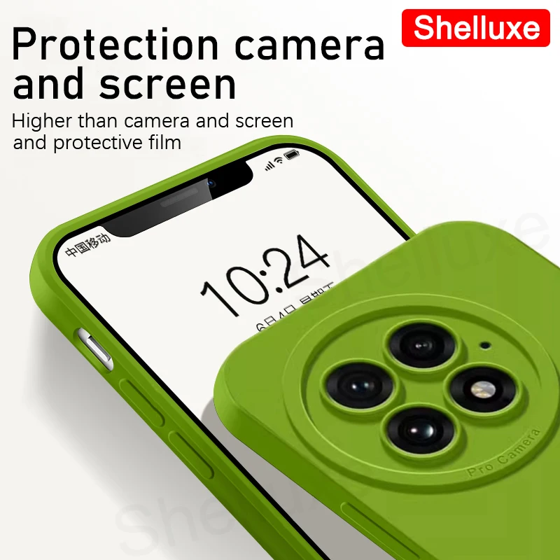 Luxurious Square Liquid Silicone Soft Cover - Silky-Feel Phone Case
