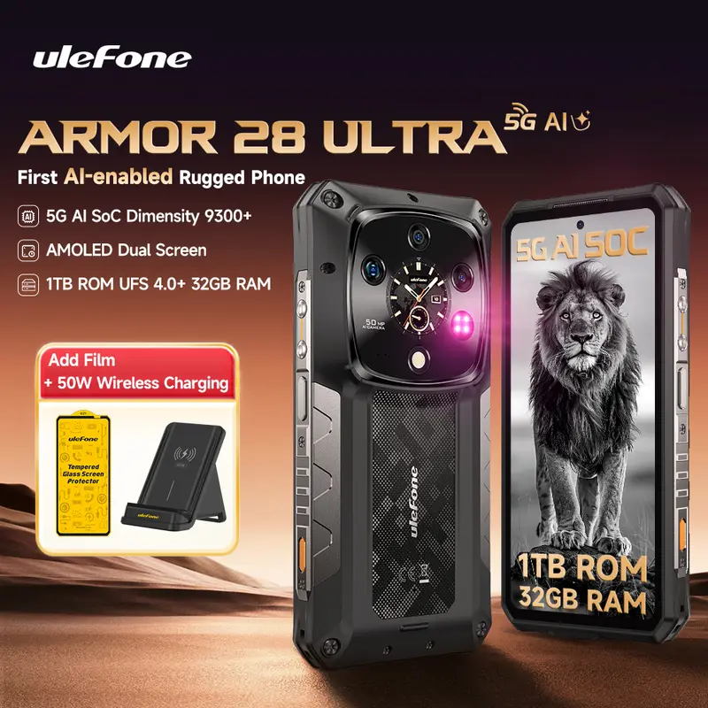 【World Premiere】Ulefone Armor 28 Ultra 5G AI Rugged Phone 1TB ROM+32GB RAM Android Smartphone AMOLED 6.67" 10600mAh Mobile phone - Image 9