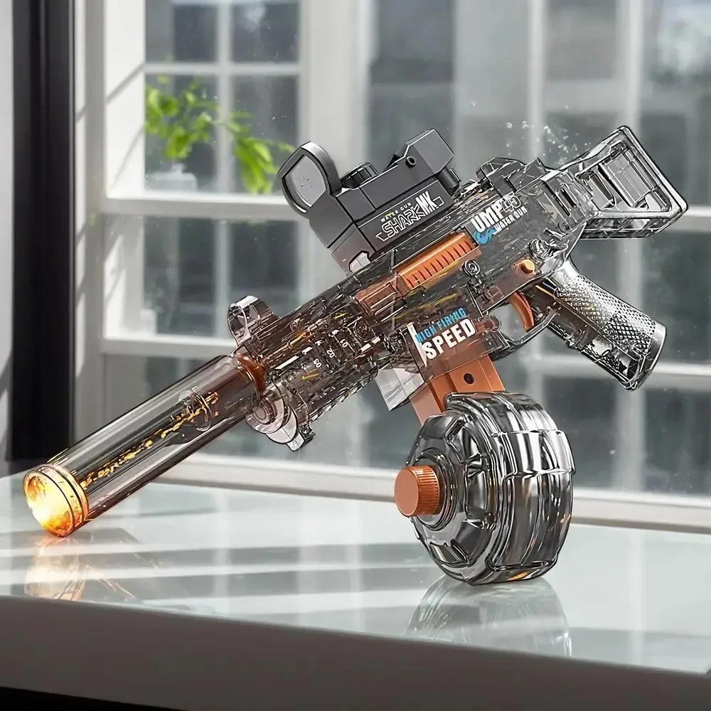 Elektryczny pistolet na wodę z efektem płomienia do zabawy w basenie_voghion.com