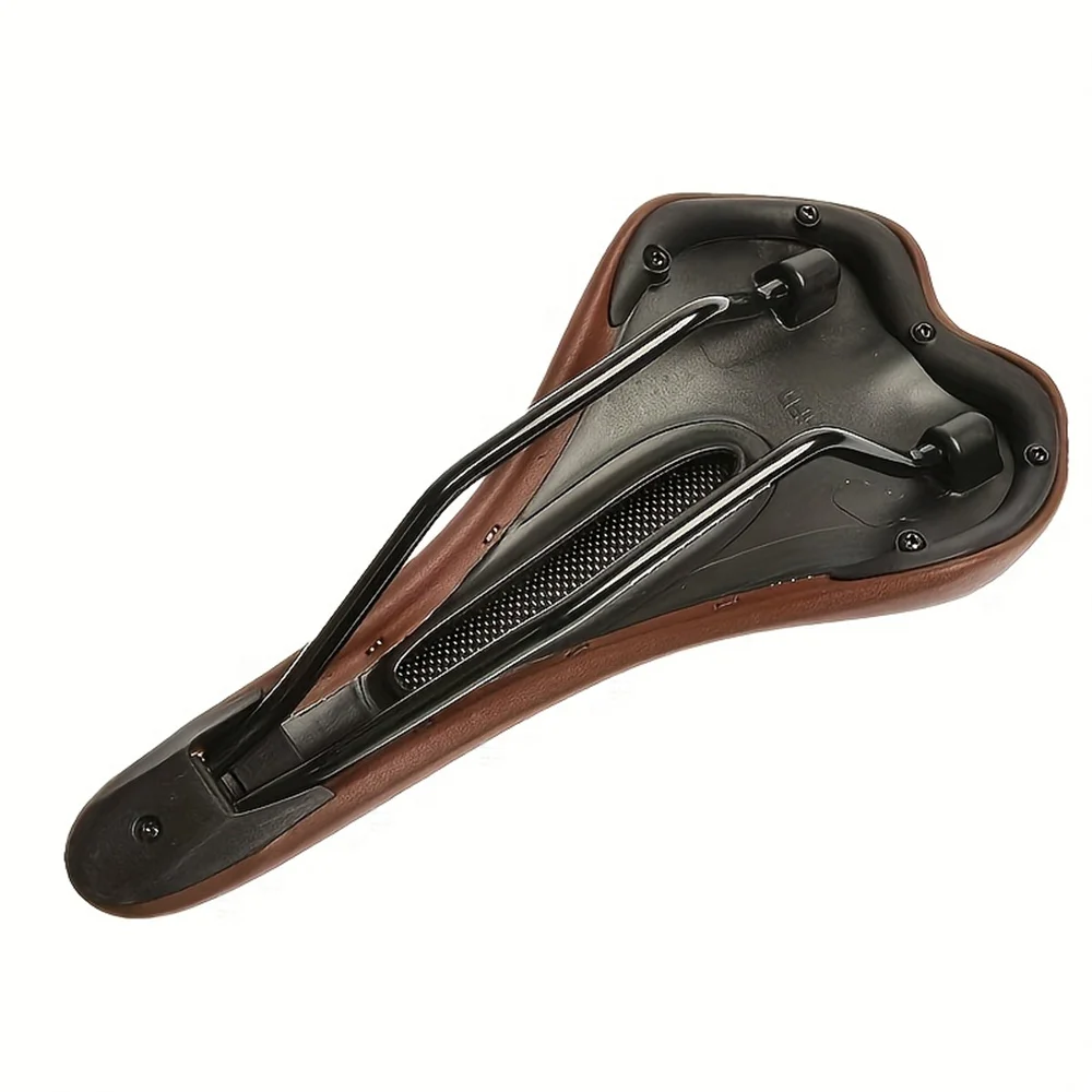 Brown Hollow Bike Saddle Seat Pad - Thickened, Breathable For Road & Fixed Gear Bicycles