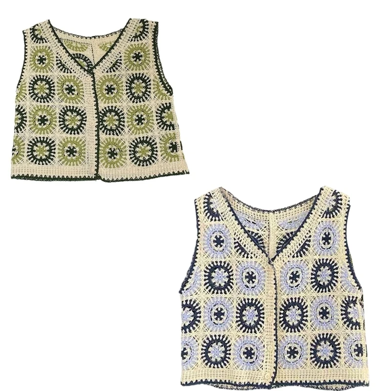 

Trendy Knit Vest with Single Button Closure V Neck Suitable for Various Settings