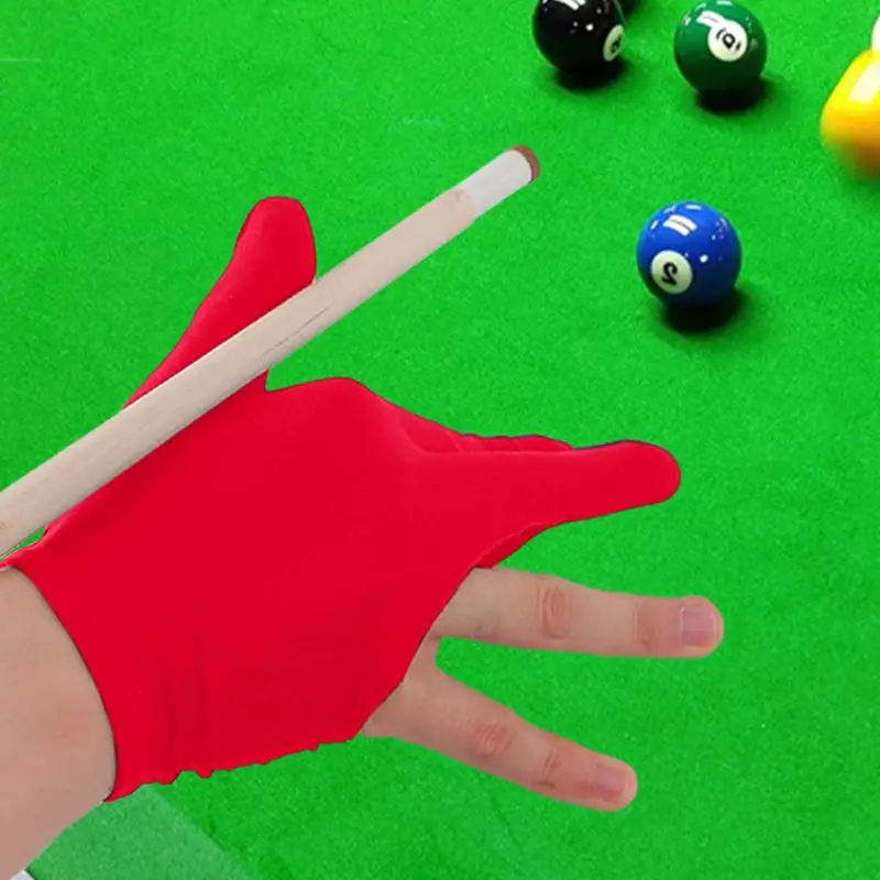 2Pcs Professional Open Finger Billiard Pool Gloves Pool Gloves Portable Light Elasticity Billiard Training Hand