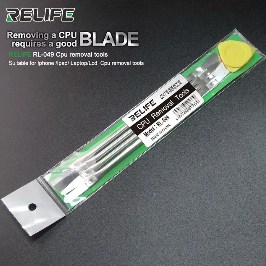 

RELIFE RL-049 CPU Dedicated Disassembly Tool Cutter Alloy Steel Ultra-thin Wear-resistant for Iphone Ipad Laptop LCD Removal