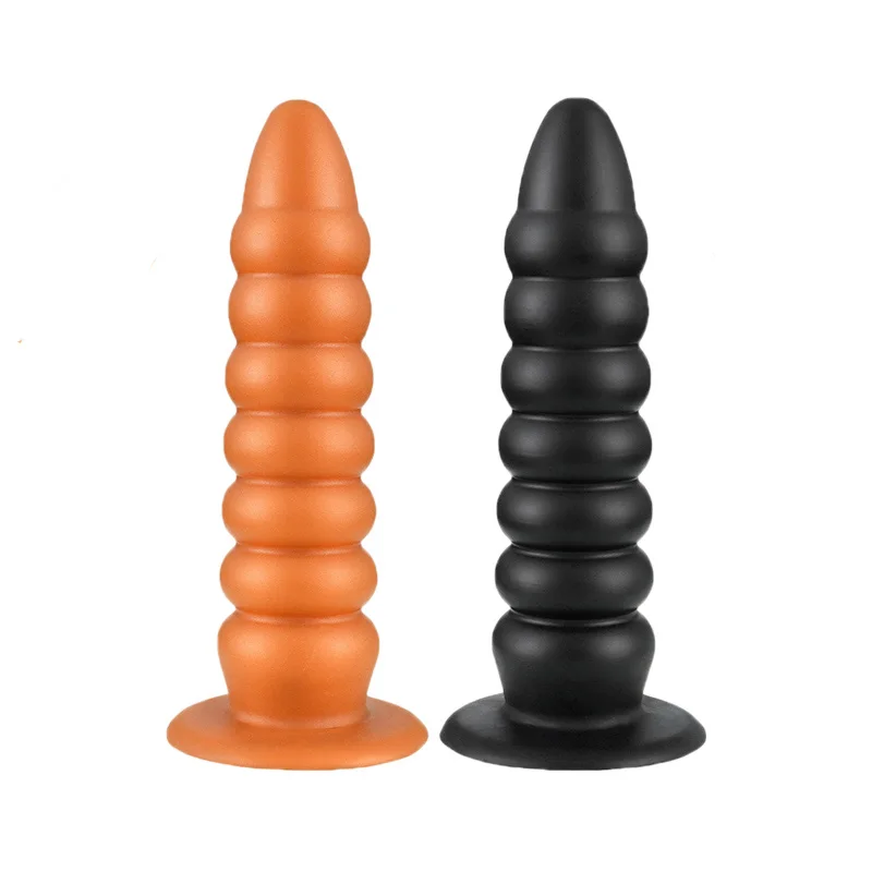 Big Silicone Butt Plug And Anal Beads Erotic Toy For Adults_voghion.com