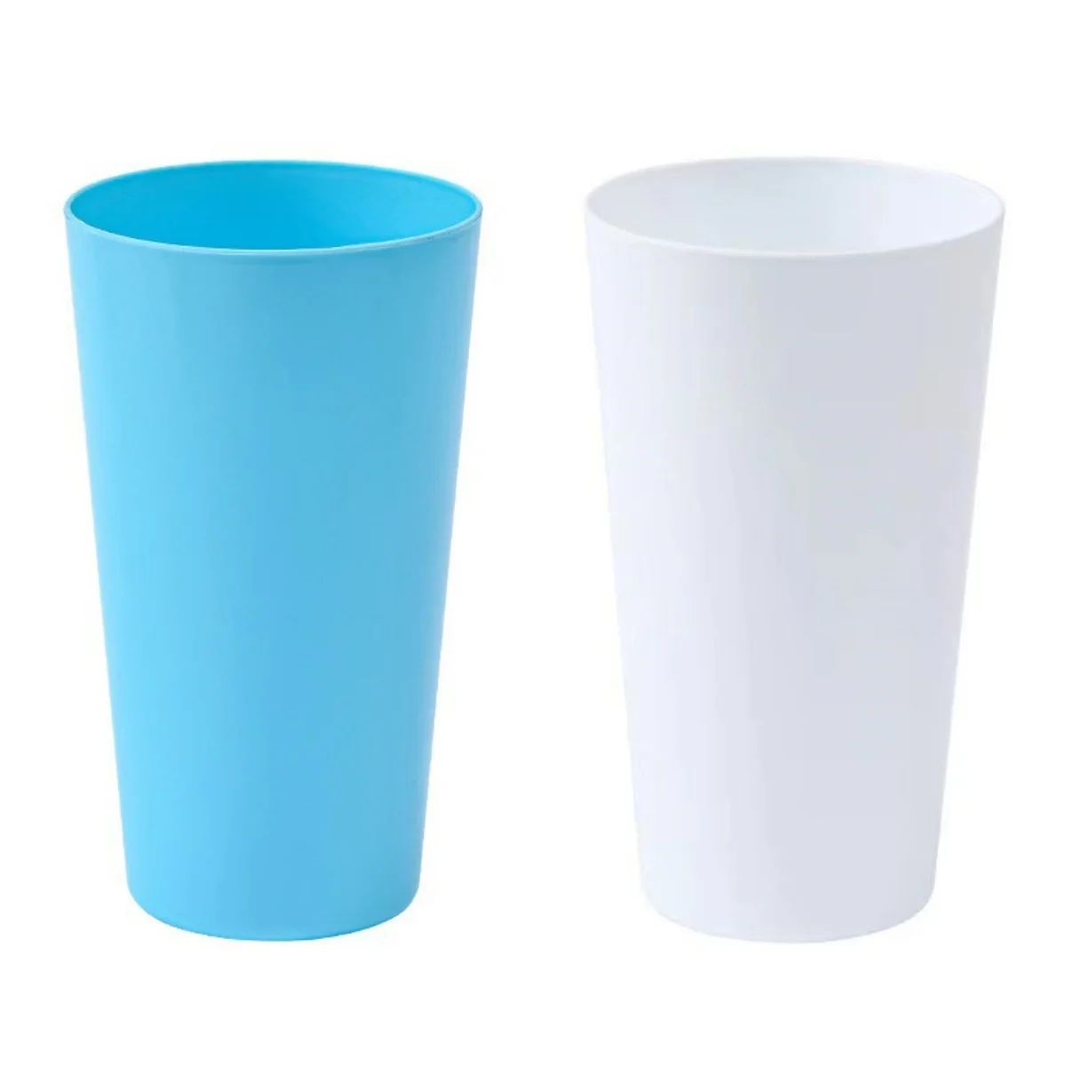 Plastic Cups 2PCS 20oz Plastic Reusable Cup Stackable Tumbler Unbreakable Cups for Beer Reusable Glass for Water Party or Home Bar Bathroom