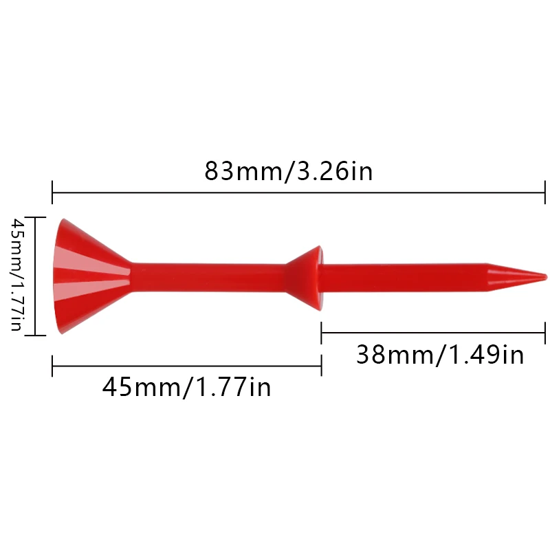 20Pcs/lot Plastic Golf Tees Long Cup Tees Golf Plastic Tees Step Down Upgrade Professional Durable Random Color 2