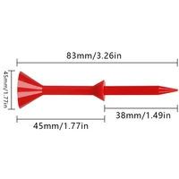 20Pcs/lot Plastic Golf Tees Long Cup Tees Golf Plastic Tees Step Down Upgrade Professional Durable Random Color 2