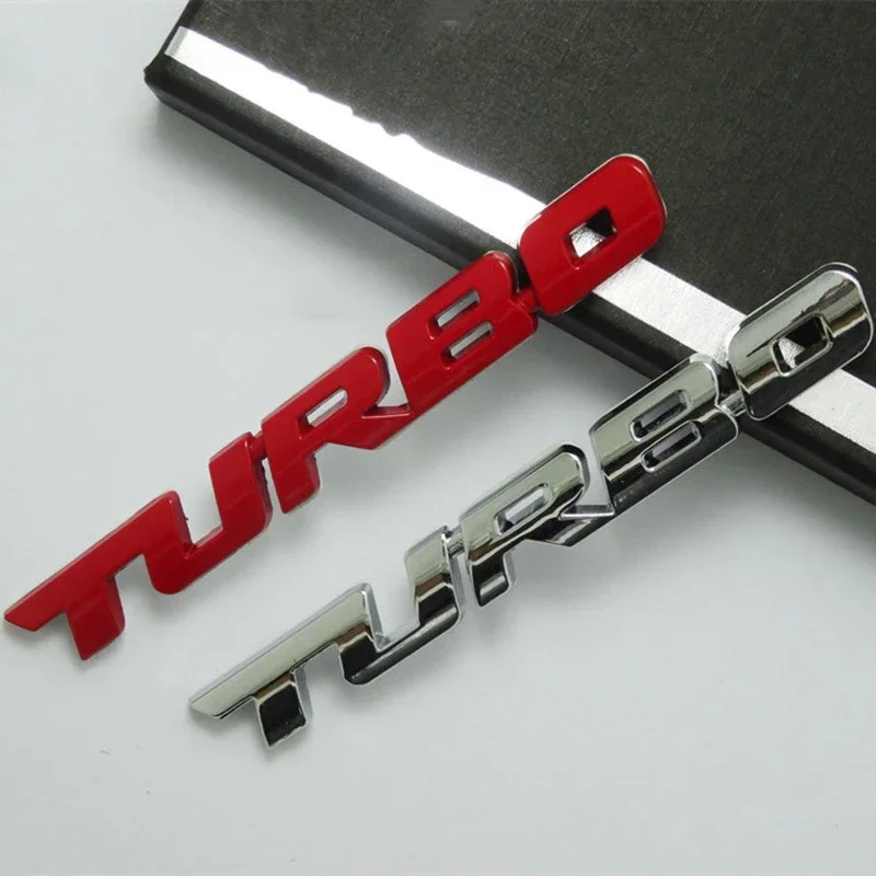 Car Sticker Turbocharged Turbo Metal Alloy 3D Badge Car Modification Accessories Rear Marked Side Marking Decorative