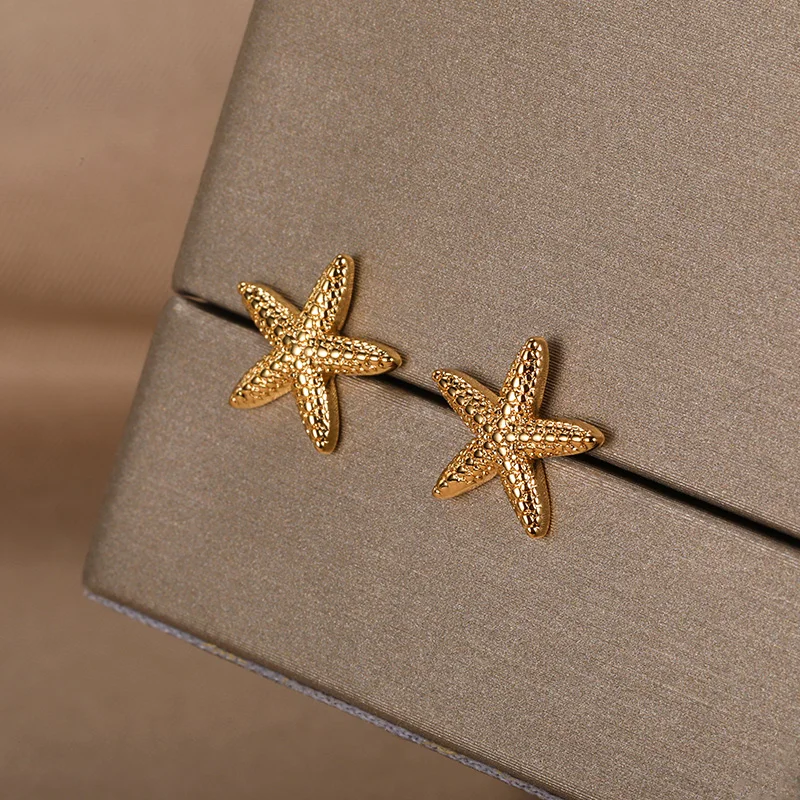 Orecchini Minimali Con Stelle Marine Gioielli Di Moda Orecchini A Bottone Con Animali Carini Regali Per Migliori Amici 2022 Boucles D'Oreilles