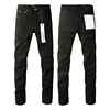 Purple Jeans American High Street Black Pleated Basic Model 2024 New Fashion Trend High Quality Jeans 1