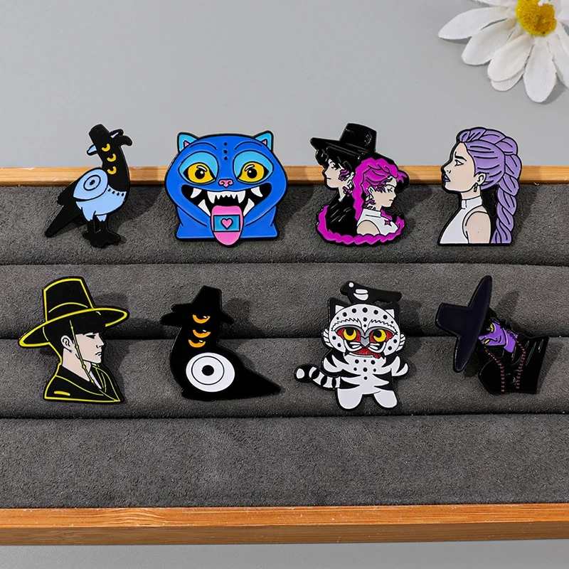 Kpop Dem_on Hu_nters Lot De 3 Badges, Broches Mignonnes En