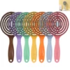 Boar Bristle Detangling Hair Brush Women Scalp Massage Comb Hollow Out Wet Curly Hair Comb Barber Hairdressing Styling Tools