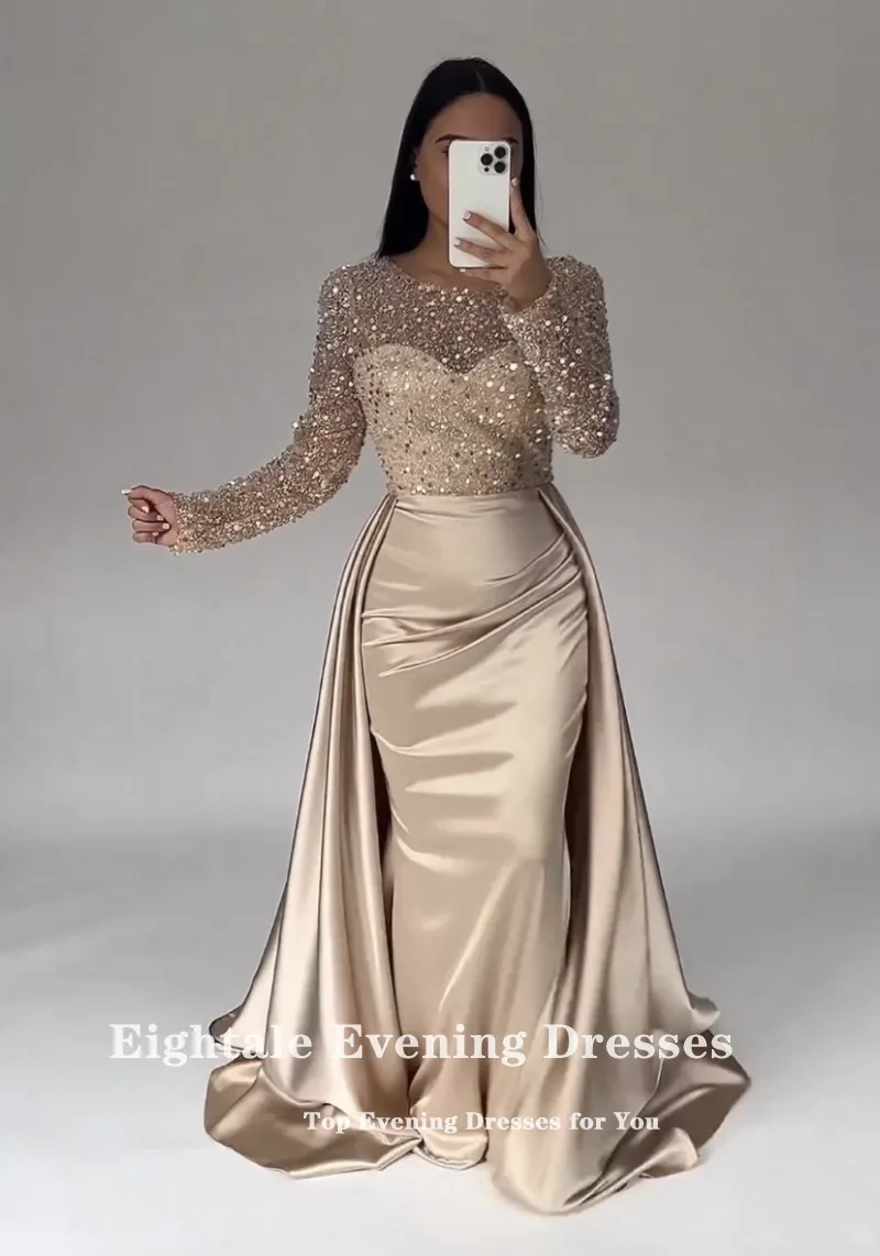 EPackage Robe de soiree pour femme col rond manches longues sirene Rhde promo robe elegante pour femme 138 fic. AliExpress