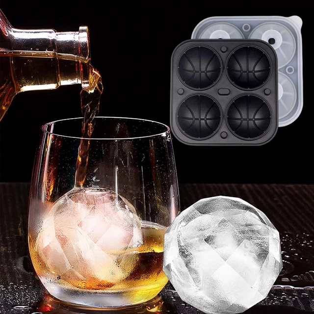 Basketball Football Ball Shape Ice Cube Mold Silicone Whisky Wine