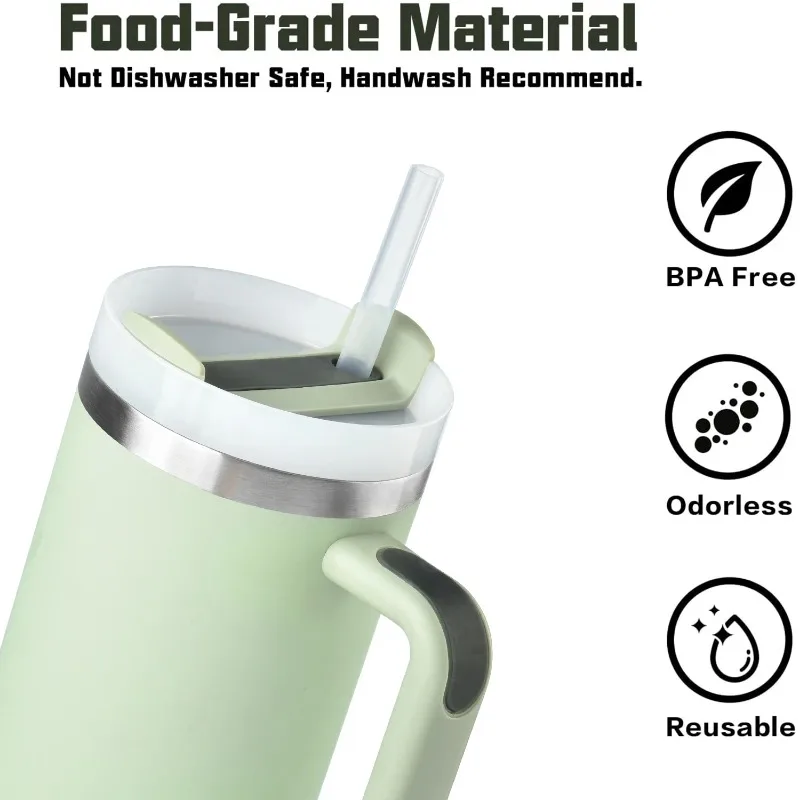 SAVITA 6pz Cannucce di Ricambio per Borraccia, Cannuccia Riutilizzabile Plastica Cannuccia da Viaggio Cannucce di Ricambio Riutilizzabili Compatibile con Tazza da Viaggio Stanley Adventure Quencher