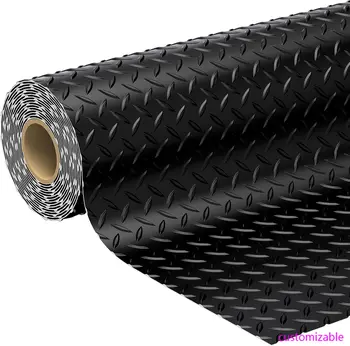 7.8 x 20 FT Garage Floor Mat, 2.8mm Thickness Diamond Plate Vinyl Garage Flooring Roll 1