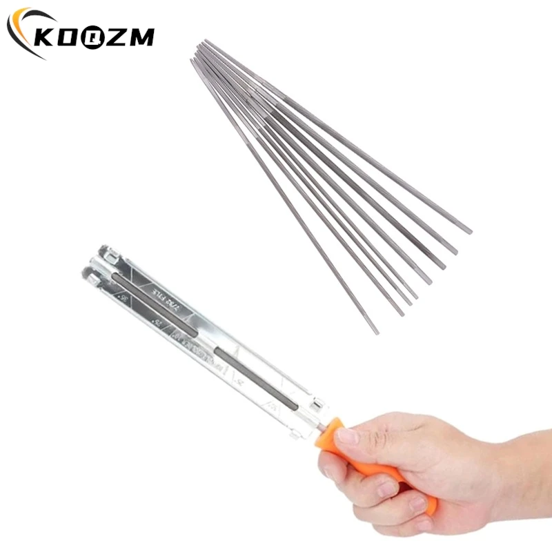 

1 шт. 3,5 мм-5,5 мм круглые пилки для бензопилы для ручных инструментов Набор для шлифовки Высокоуглеродистая сталь Деревообрабатывающие инструменты