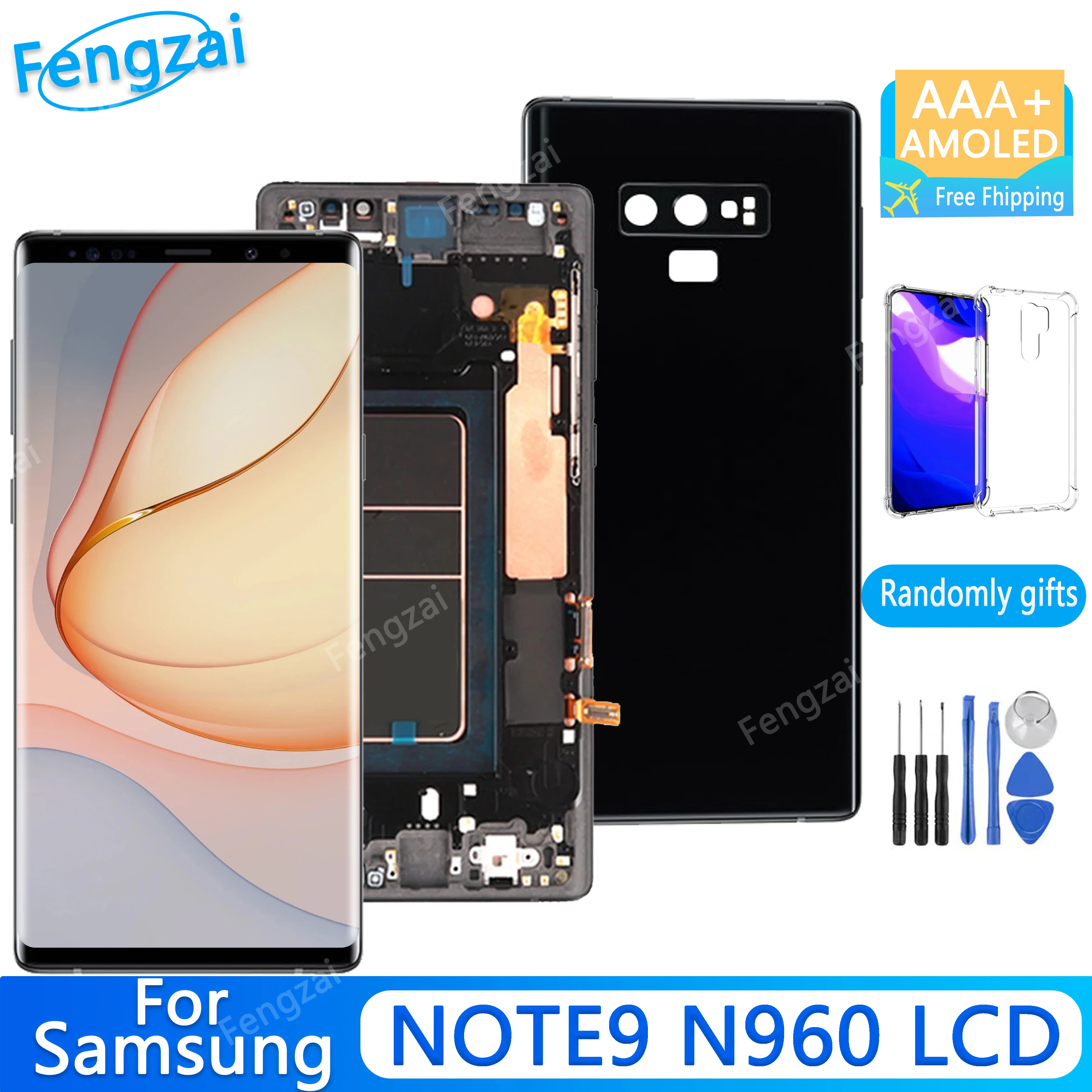 

AMOLED-экран для Samsung Galaxy Note 9, ЖК-дисплей, сенсорный экран для Samsung Note9 Sm-n960f N9600, дигитайзер в сборе, ЖК-дисплей