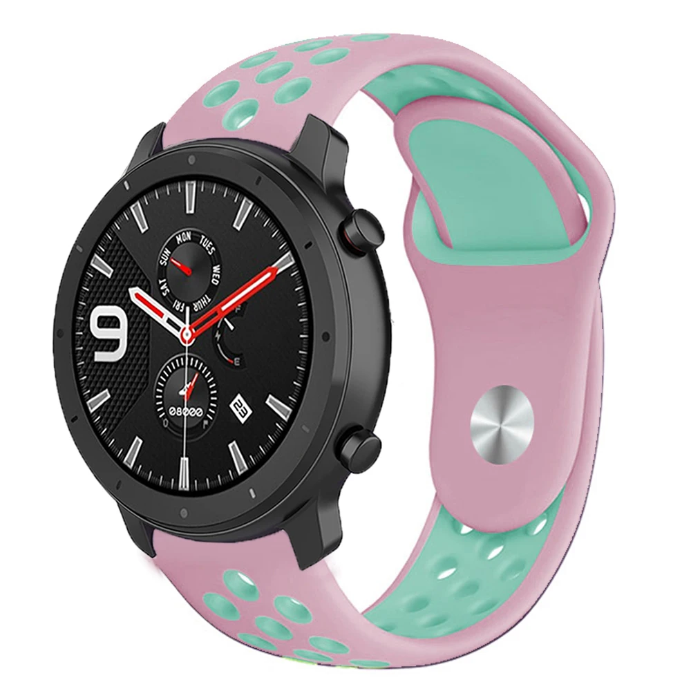 Two-Color Silicone Strap - 20/22mm Dual-Tone Band