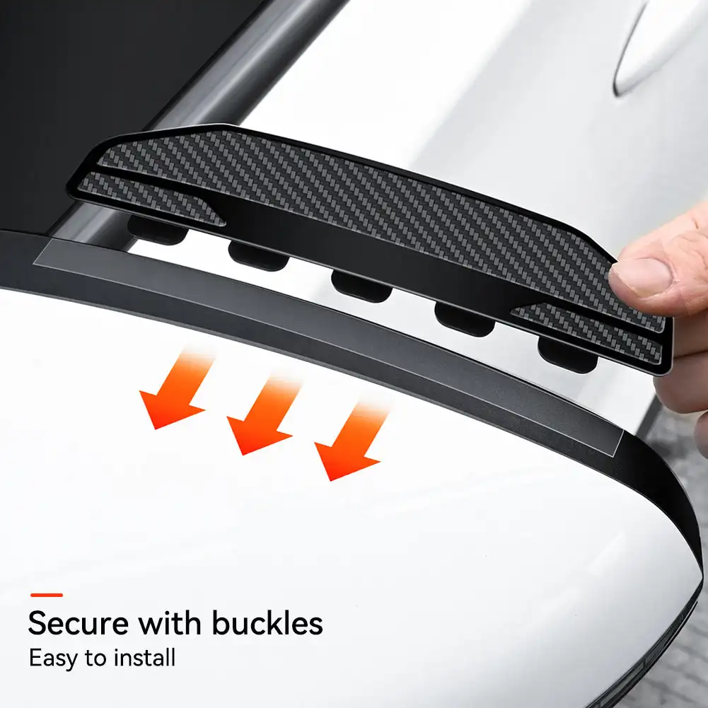 Car Rearview Mirror Rain Guard 2Pcs Carbon Fiber