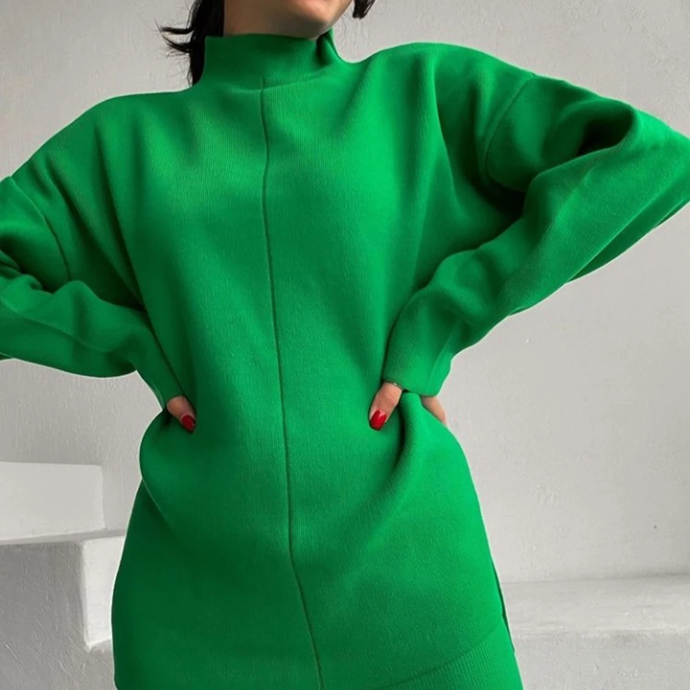 جديد بلوزه واسعه بهاينك بنطلون فضفاض شتوي ملابس قطعتين شتويه اناقه ازياء ترند