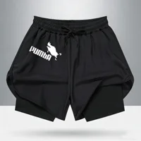 Shorts Puma 2-en-1 pour Homme, Parodie du Roi Lion Pumba, Été 2026, Séchage Rapide, Athlétique, Entraînement, Course à Pied avec Doublure, Streetwear 3