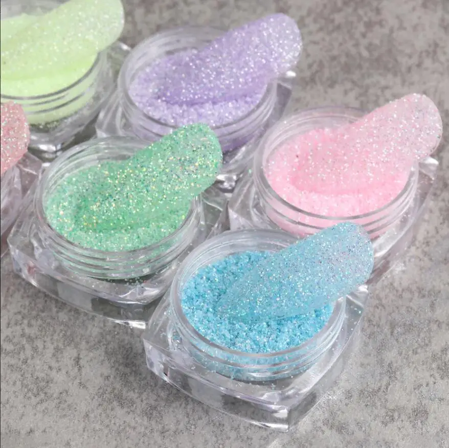  4Pcs 0.2mm Shiny Silver Glitter Nail Powder Sugar Colorful  Chrome Iridescent Pigment Dust Nail Polish Decoration Supplies Kit for Nail  Polish Art Decorations Crystal Pigment White : Beauty & Personal Care