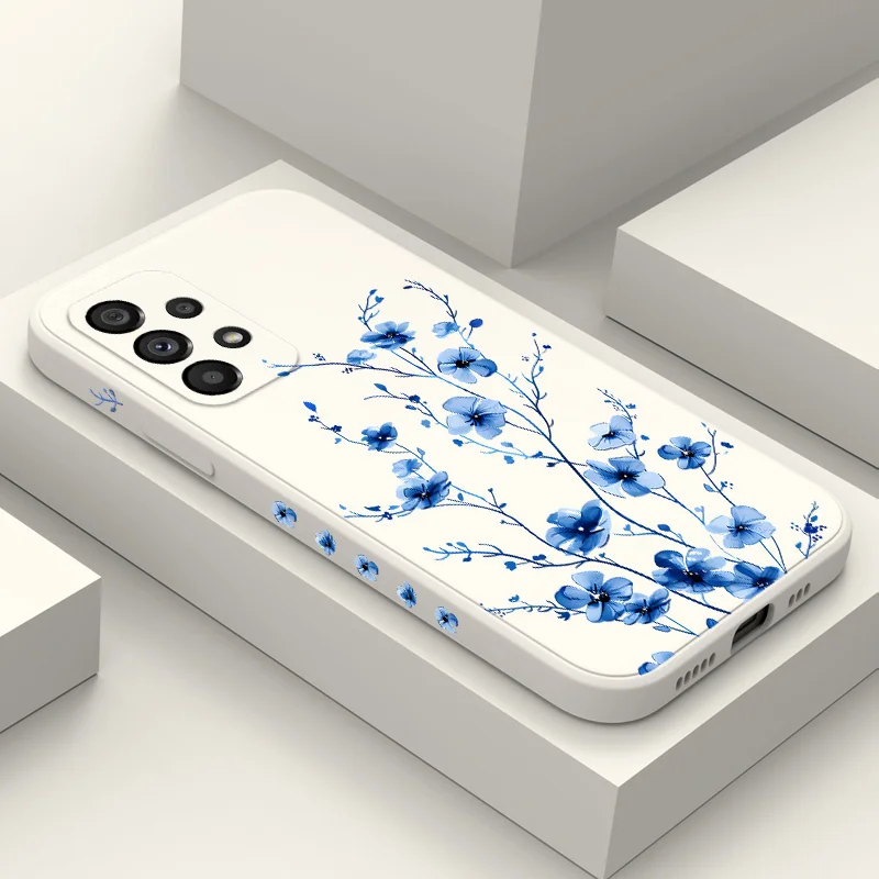 Blue Flame Flower Phone Case - Stylish Protective Cover