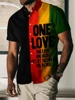Hawaii Men's Shirts Rainbow Pattern 3D Printing Short Sleeve Lapel Button Casual Streetwear Vintage Floral Social Clothing Sale 1