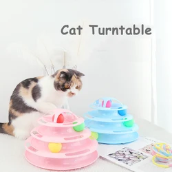 4 Levels Cat Toy Pet Cat Tower Amusement Plate Interactive Tracks Cat Intelligence Training Pet Products Cat Tunnel Toys